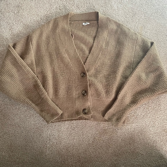 Garage Sweaters - Garage tan cardigan!!